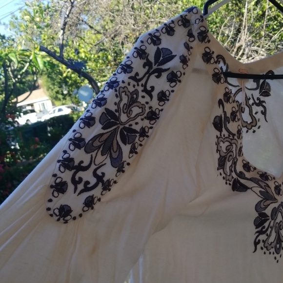 Free people cropped long sleeve boho top - Picture 6 of 8